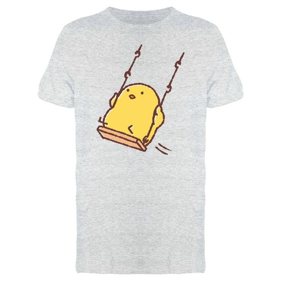 Cute Chicken Swinging Cartoon Tee Men's -Image by Shutterstock