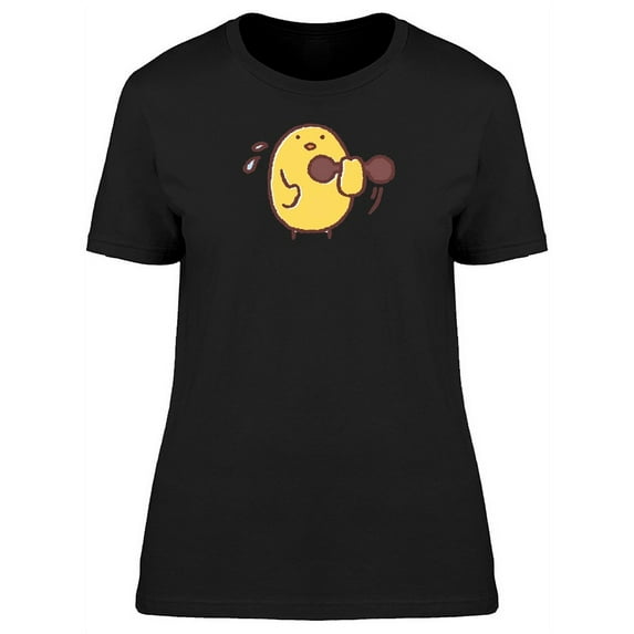 Cute Chicken Training Cartoon T-Shirt Women -Image by Shutterstock, Female x-Large
