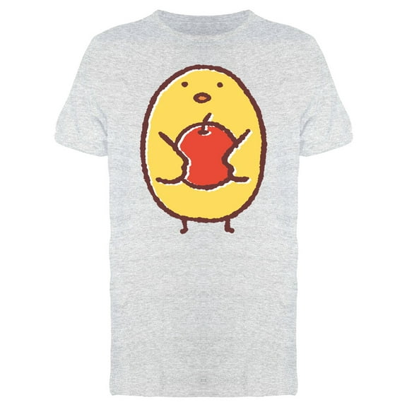 Cute Chicken With Apple Cartoon Tee Men's -Image by Shutterstock