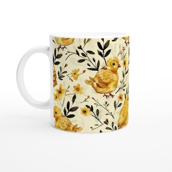 Cute Chicks Mug - Adorable Ceramic Coffee Cup - Easter Gift.