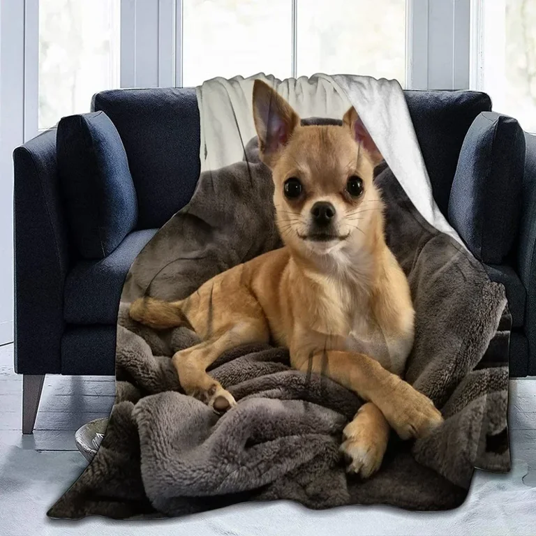 Cute Chihuahua Dog Blanket Bedspread for Bedroom Bedding Decor Multiple Sizes Fluffy Plush Soft Sofa Bed Throw Blanket Walmart