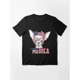 thumbnail image 1 of Cute Chihuahua Merica Patriotic Dog Lover Graphic T-Shirt, Funny Dog Lover Shirt, 1 of 3