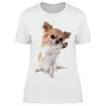 thumbnail image 1 of Cute Chihuahua Raising A Paw T-Shirt Women -Image by Shutterstock, Female Medium, 1 of 2