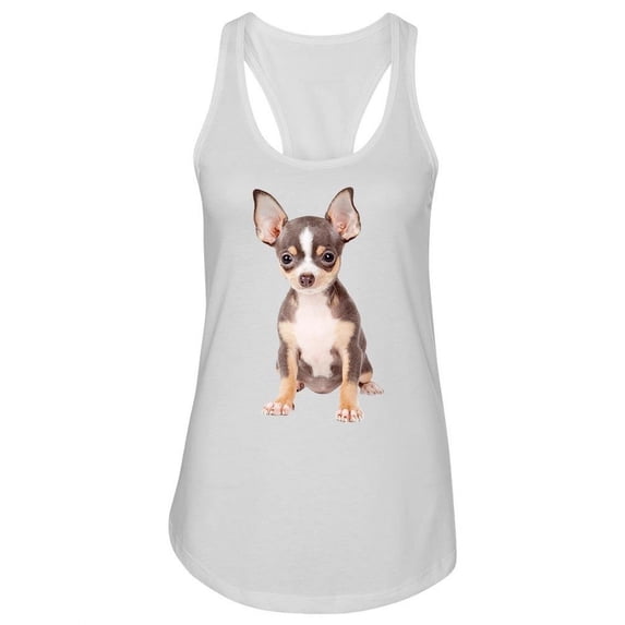 Cute Chihuahua Sitting . Tank Women -Image by Shutterstock, Female Small