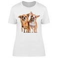 thumbnail image 1 of Cute Chihuahuas Raising A Paw T-Shirt Women -Image by Shutterstock, Female XX-Large, 1 of 2