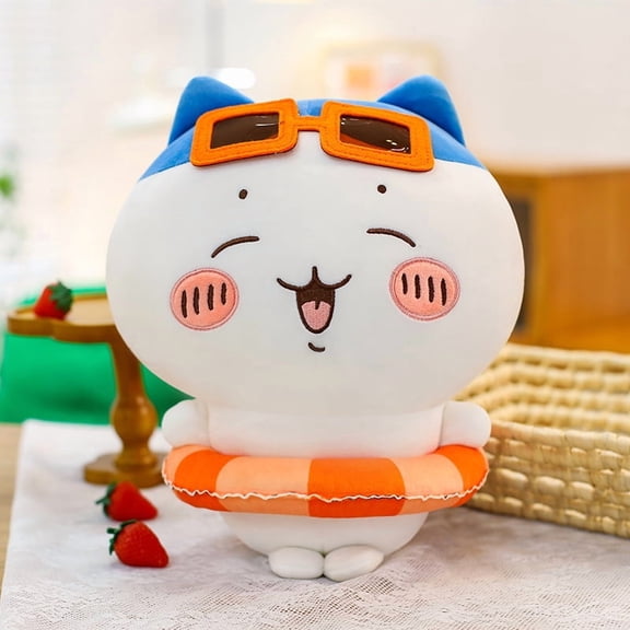 Cute Chiikawa Collectible Summer Plush Toy Kawaii Hachiware Usagi Momonga Swim Ring Stuffed Doll Perfect Gift For Anime Fans