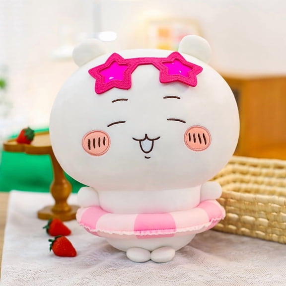 Cute Chiikawa Collectible Summer Plush Toy Kawaii Hachiware Usagi Momonga Swim Ring Stuffed Doll Perfect Gift For Anime Fans