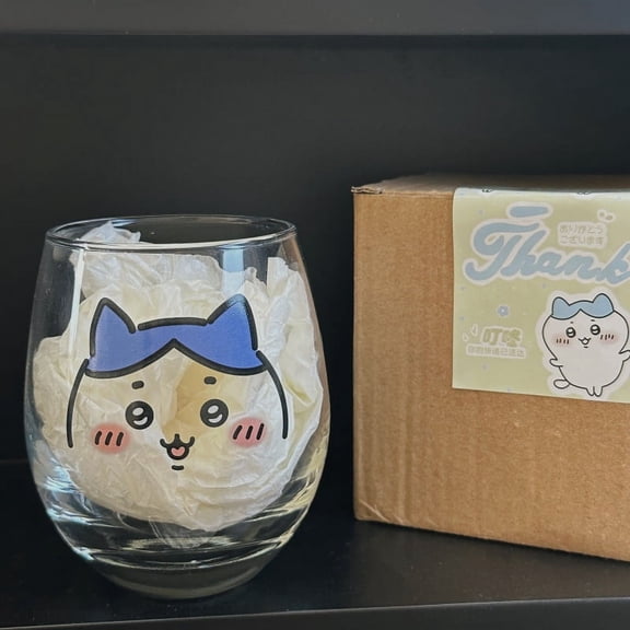 Cute Chiikawa Glass Water Cup Birthday Xmas Holiday Gift Fashion Style