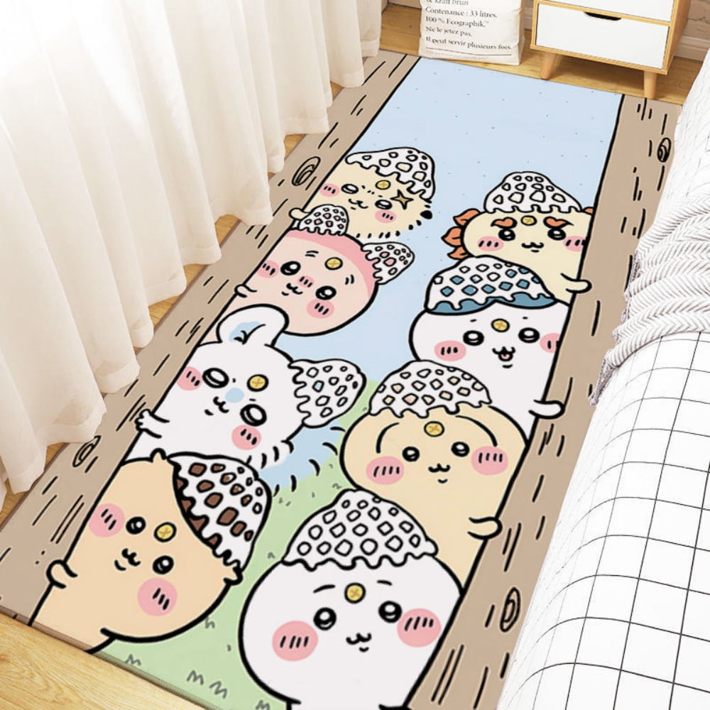 Chiikawa Rug Cute Chiikawa Print Carpet for Living Room Decor Bedroom Bedside Rug ...