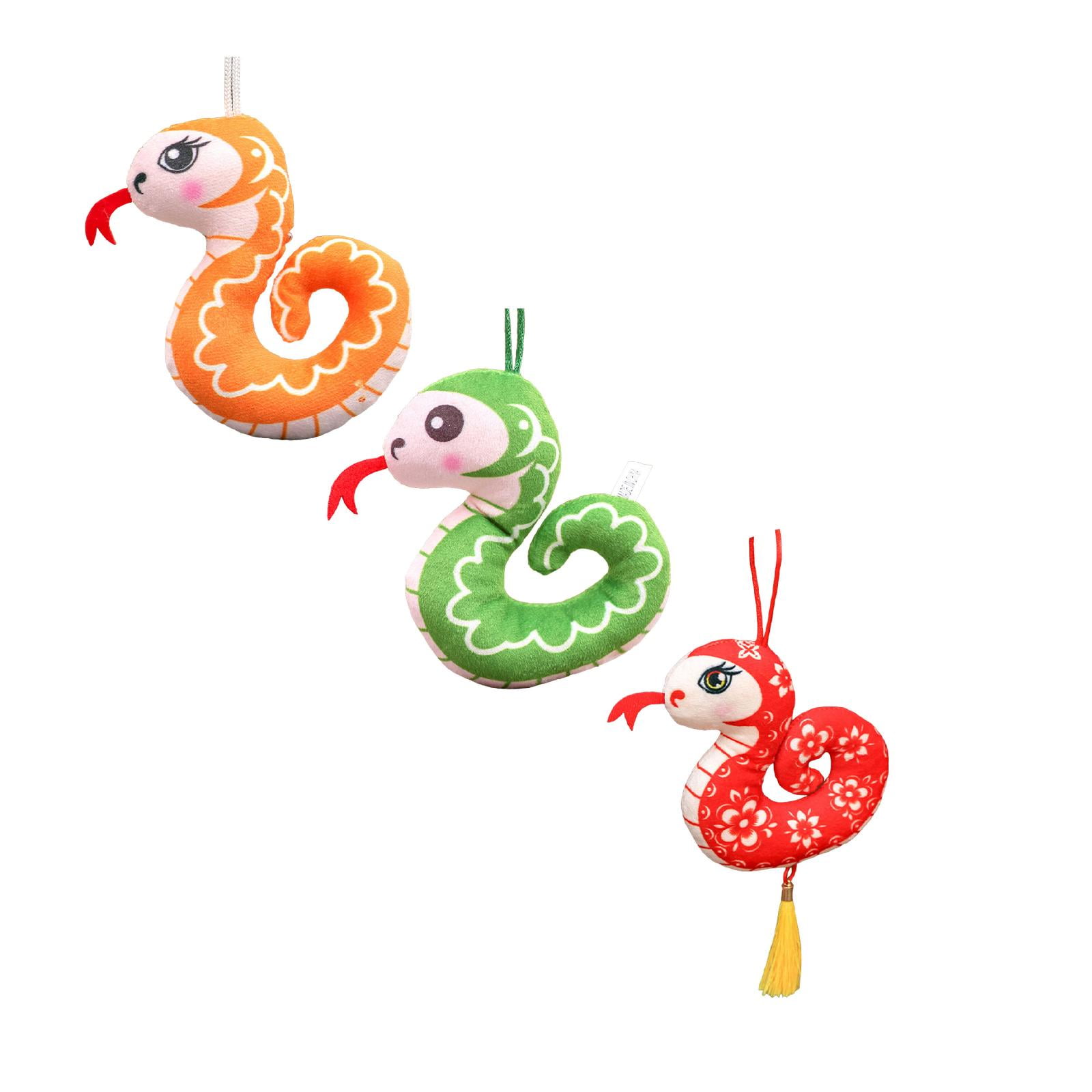 Cute Chinese New Year Decorations Snake Plush Hanging Ornaments 2025