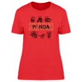thumbnail image 1 of Cute Chinese Pandas Sketch T-Shirt Women -Image by Shutterstock, Female Large, 1 of 2
