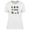 thumbnail image 1 of Cute Chinese Pandas Sketch T-Shirt Women -Image by Shutterstock, Female x-Large, 1 of 2