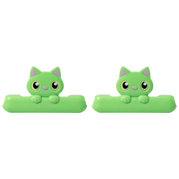Cute Chip Clips, 2Pcs Sealing Cat Bag Clips for Food, Fun Cat Shaped Chip Clip, Upgrade Wide Open Bag Clip for Food Storage and Kitchen Snacks, Fun Party Decorations