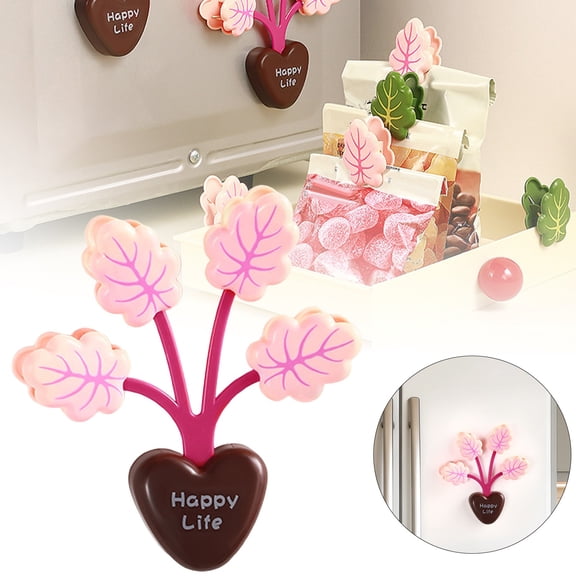Cute Chip Clips Green Plant Shape Chip Clips Chip Clips For Storage Sealing Clips For Snack Bags Coffee Bags Fridge Decor Vacuum Food Sealer Food Bag Sealer