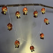 Cute Chipmunk Night Light Battery Operated LED Indoor Kids Bedroom Autumn Brown Decoration