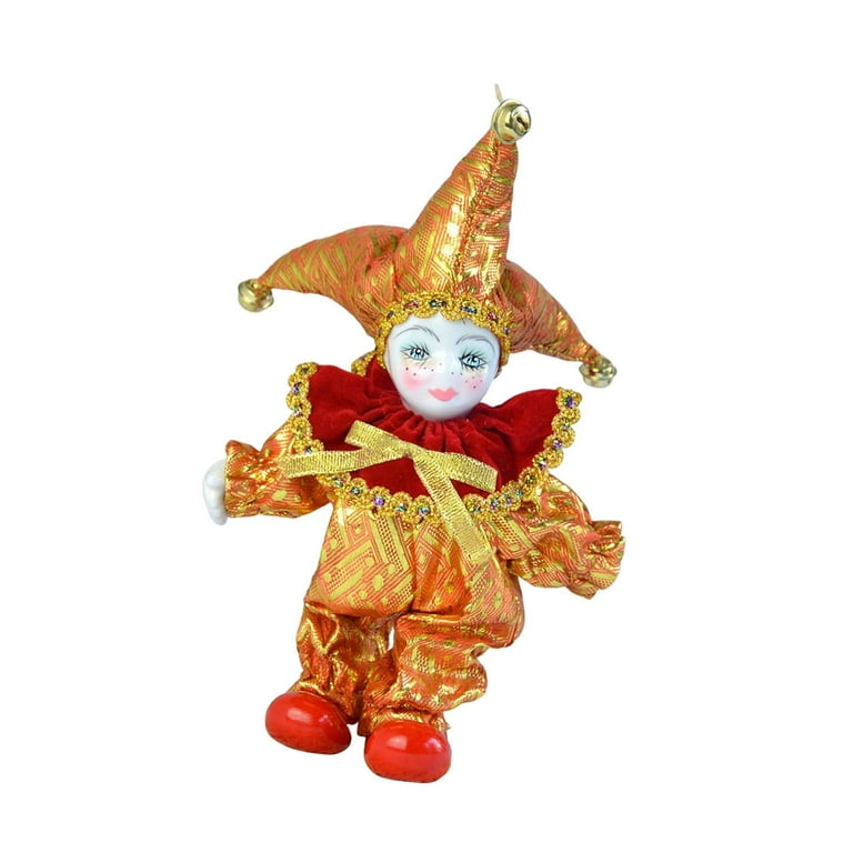 Cute Chishin Sculpture Doll Statue Miniature Doll Figures Porcelain Jester Clown Dolls for Living Room Shelf Bedroom Desktop Decor Walmart