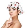 thumbnail image 1 of Cute Chocolate Strawberry Silk Bonnet for Sleeping Women Men, Adjustable Elastic Satin Bonnet Bonnet for Sleeping, Soft Cute Similar Silk Curly Hair Bonnet for Sleeping, 1 of 7