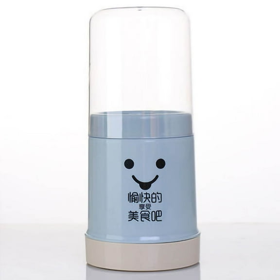 Cute Chopstick Holder Storage With Removable Base Kitchen Utensil Holder for Countertop Eco Friendly Plastic Kitchen Utensil Holder with Dustproof Lid [Blue]