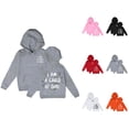 thumbnail image 1 of Cute Christian Hoodies for Girl 2025 Fall Winter Long Sleeve Graphic Hooded Sweatshirt with Pockets Kids Pullover Tops, 1 of 1