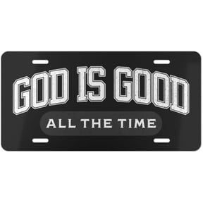Cute Christian License Plate, God Is Good License Plate, Faith Front License Plate, Black License Plate, Vanity License Plate, Car Accessory