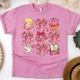thumbnail image 1 of Cute Christian Love Icons T-Shirt - Pink Bow & Faith Symbols Teen, Azalea, Size 5XL, 1 of 4