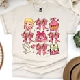 thumbnail image 1 of Cute Christian Love Icons T-Shirt - Pink Bow & Faith Symbols Teen, Natural, Size M, 1 of 4