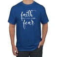 thumbnail image 1 of Cute Christian Quote Faith Over Fear Inspirational/Christian Men's Graphic T-Shirt, Royal, X-Large, 1 of 3