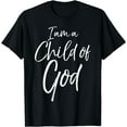 thumbnail image 1 of Cute Christian Salvation Quote Gift I Am a Child of God T-Shirt Black 2X-Large, 1 of 4