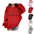 thumbnail image 1 of Cute Christian Sweatshirts for Girls Boys Jesus The Way The Truth The Life Graphic Crewneck Pullover Kids Clothes 3-14 Years, 1 of 5