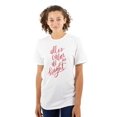 thumbnail image 1 of Cute Christmas All is Calm and Bright Women's Graphic T Shirt Tees Brisco Brands M, 1 of 5