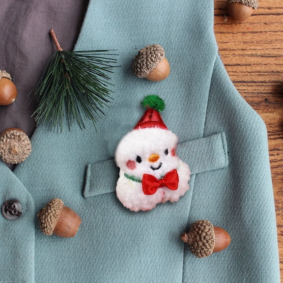 Cute Christmas Brooch - Festive Holiday Party Decoration Pin, Fashionable Christmas Celebration Accessory, Perfect Festive Gift & Daily Outfit Accent, White