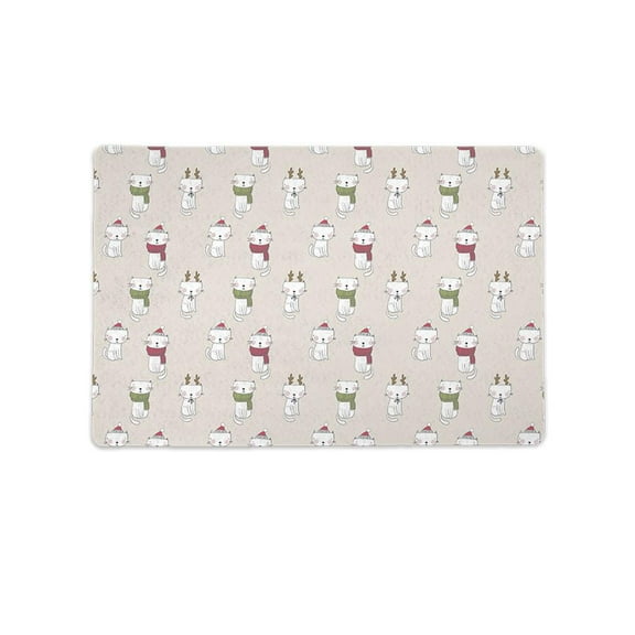 Cute Christmas Cats Mat Rectangle  -Image by Shutterstock,