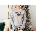 thumbnail image 1 of Cute Christmas Chickens Embroidered Sweatshirt, 1 of 1