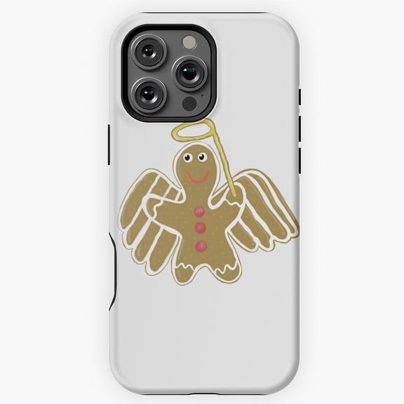 Cute Christmas Gingerbread Angel Phone Case for iPhone 11 12 13 14 15 16 17 Pro Max
