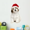 thumbnail image 1 of Cute Christmas Havanese Puppy Wall Decal by Wallmonkeys Peel and Stick Graphic (48 in H x 34 in W) WM21709, 1 of 4