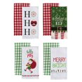 thumbnail image 1 of fillURbasket Christmas Elf Holiday Kitchen Towels, 8-Count, 100% Cotton, Plaid, 1 of 10