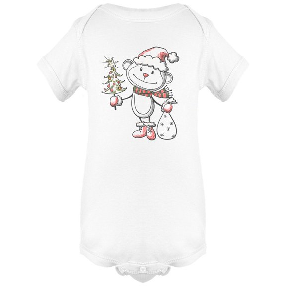 Cute Christmas Monkey Sketch Bodysuit Infant -Image by Shutterstock, Newborn