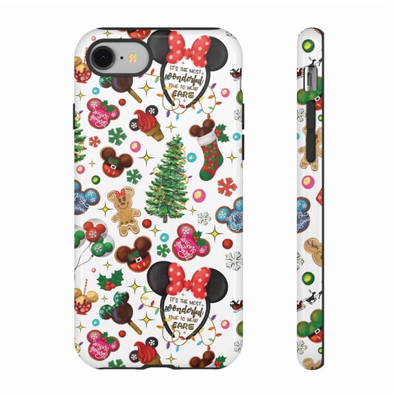 Cute Christmas Mouse Holiday Festive Phone Case for iPhone 11 12 13 14 15 16 17 Pro Max