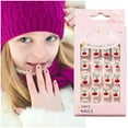 thumbnail image 1 of Cute Christmas Nail Stickers for Kids - 24pc Wearable Patch Set for Children's Festive 24PCS, 1 of 4