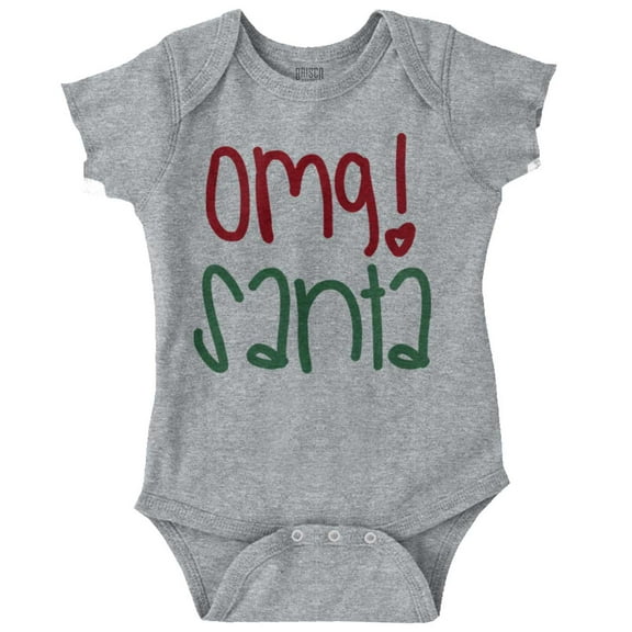 Cute Christmas OMG Santa Claus Bodysuit Jumper Girls Infant Baby Brisco Brands 12M