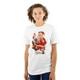 thumbnail image 1 of Cute Christmas Santa Claus Checklist Women's Graphic T Shirt Tees Brisco Brands S, 1 of 5