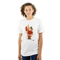 thumbnail image 1 of Cute Christmas Santa Claus Puppy Women's Graphic T Shirt Tees Brisco Brands S, 1 of 5
