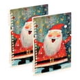 thumbnail image 1 of Cute Christmas Santa Claus Ring Binder Notebook Journey Note Diary College Ruled Spiral Notebook Study Loose Leaf Paper A5 60 Pages, 1 of 8