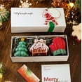 thumbnail image 1 of Cute Christmas Scented Candle Gift Set – 3 Holiday-Shaped Candles with Wooden Pad – Soy Wax, Relaxing Aromatherapy, 1 of 1