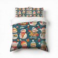 thumbnail image 1 of Cute Christmas Snowman Bedding Set 3 Pcs Soft Microfiber Quilt Cover For Bedroom Decor, Comforter Cover With 2 Pillowcase, 1 of 5