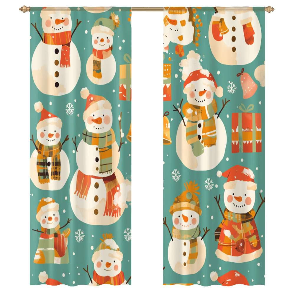 Snowman Joy Quilted Curtains NCU0DDK1719