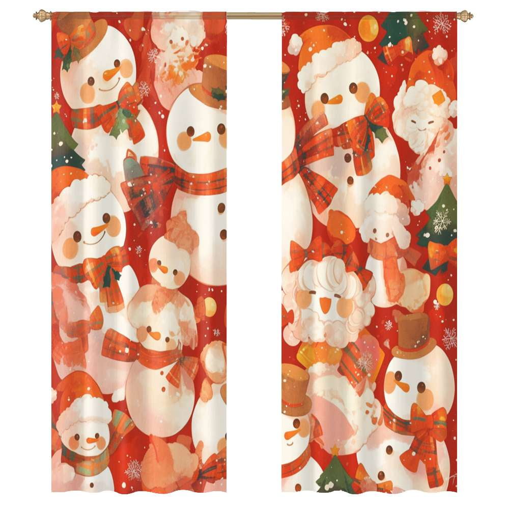 Snowman Delight Quilted Curtains NCU0DDK1723