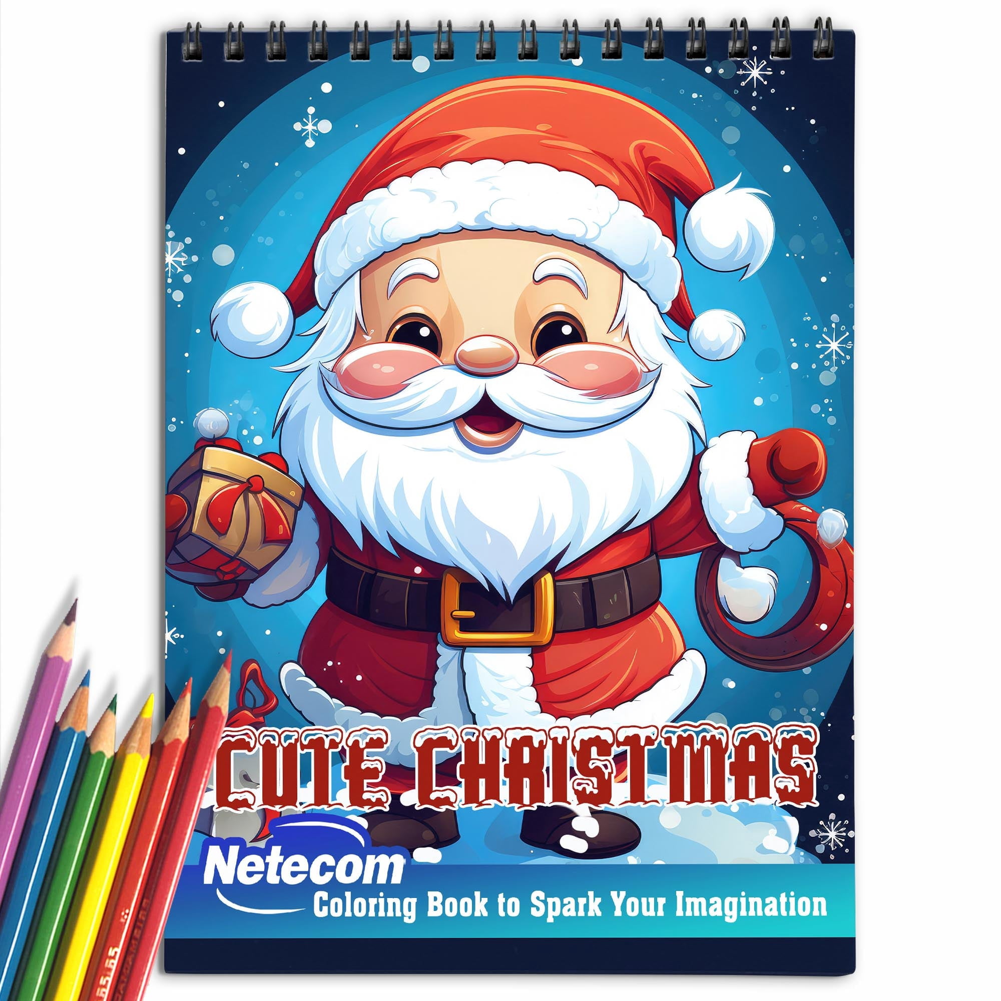 LBKHOUSE Christmas Stained Glass Coloring Book Spiral Bound for Adult ...