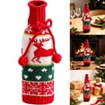thumbnail image 1 of Cute Christmas Sweater Wine Bottle Cover, Handmade Wine Bottle Sweater For Christmas Decorations Cute Christmas Sweater Party Decorations Reindeer, 1 of 7
