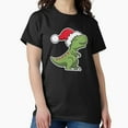 thumbnail image 1 of Cute Christmas T-Rex In St. Nick Hat Funny Holiday Dinosaur G3053 Unisex T-Shirt, Up to Size 5XL, 1 of 2